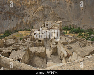 Vieilles maisons en pisé à Leh, Ladakh, Inde Banque D'Images