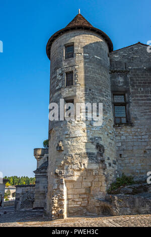 Tourelle du château de Valois Château des Valois, Cognac, Charente, Nouvelle Aquitaine, France Banque D'Images