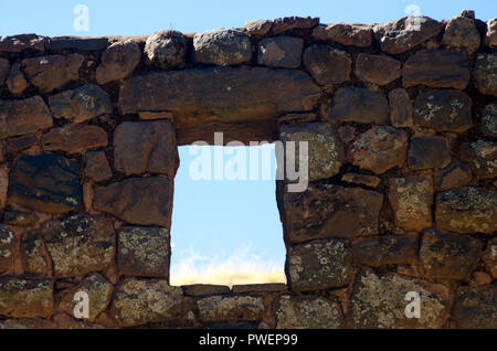 Ruines incas à Tipon, près de Cuzco, Pérou Banque D'Images