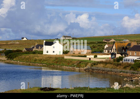 Paysage près de port de Scapa Flow, Orcades, Ecosse, Highlands, Royaume-Uni Banque D'Images