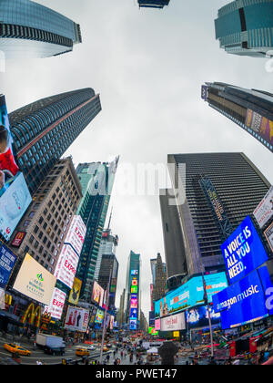 Time Square jour heure cityscape Banque D'Images