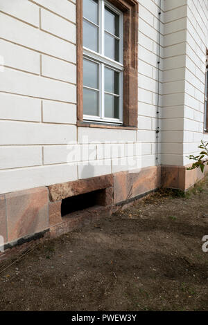Itinéraire de fuite de la POE Pat Reid au château de Colditz ou Schloss Colditz dans Colditz, Allemagne. Un château Renaissance également connu sous le nom de l'Oflag IV-C. Banque D'Images