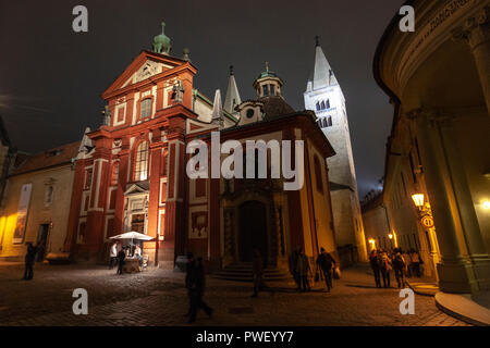 Basilique Saint-georges, Bazilika svatého Jiří, Prague, République tchèque. Banque D'Images