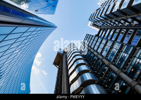 Édifice Willis et Lloyds building abstract. Lime Street. Londres, Angleterre Banque D'Images