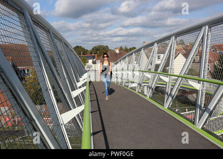 Vue générale de la passerelle Stockbridge dans Chichester, West Sussex, UK. Banque D'Images