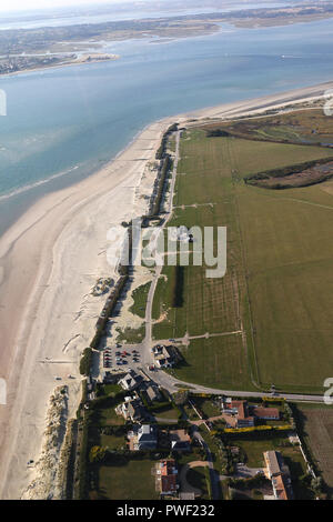 Vue de West Wittering Ariel et West Wittering Beach dans le West Sussex, Royaume-Uni. Banque D'Images