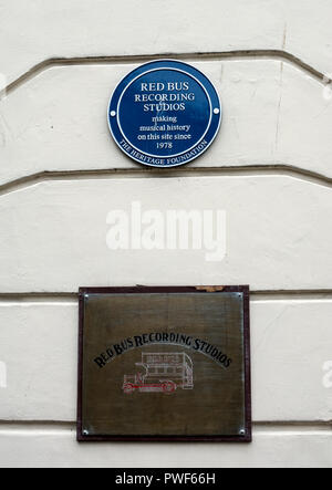 Red Bus Recording Studios, Salisbury Street, London, UK Banque D'Images