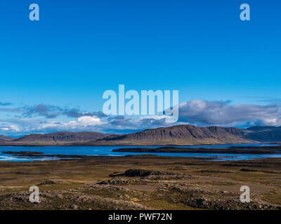 Vue panoramique sur Helgafellssveit dans l'Est de l'Islande Banque D'Images