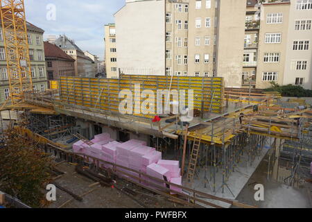 Wien, des Wohnbaus Beatrixgasse 11 Baustelle Banque D'Images