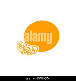 Mandarines, mandarine, clémentine avec des feuilles isolées sur fond blanc. Vue d'en haut Illustration de Vecteur