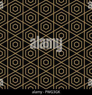 Vector pattern. transparente La texture élégante moderne. Carreaux géométriques répétés avec des moitiés d'hexagones. Conception graphique contemporaine. Hipster tendance monoch Illustration de Vecteur