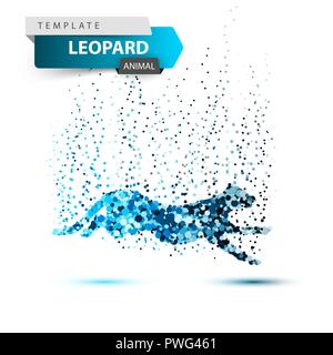 Leopard dans les sauts - illustration. Illustration de Vecteur