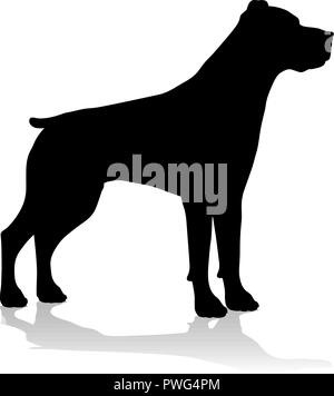 Silhouette chien Animal de compagnie Illustration de Vecteur