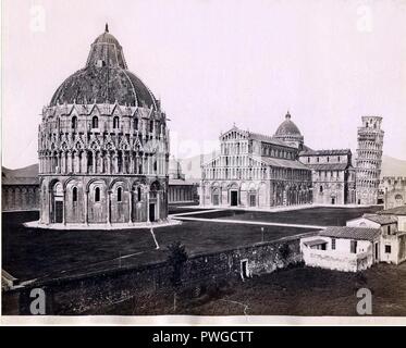 Brogi, Giacomo (1822-1881) - n. 0384 - Pise - Panorama della Piazza del Duomo. Banque D'Images