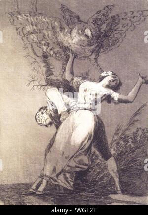 Nous ne pouvons pas délier quiconque (¿no hay quien no desate) - Francisco de Goya y Lucientes. Banque D'Images