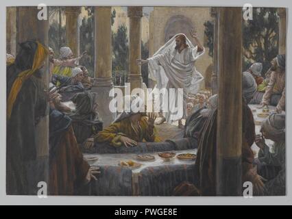 Malédictions contre les Pharisiens (imprécations contre les pharisiens) - James Tissot. Banque D'Images