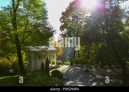 Pologne : l'automne coloré à Royal de Lazienki Park Banque D'Images