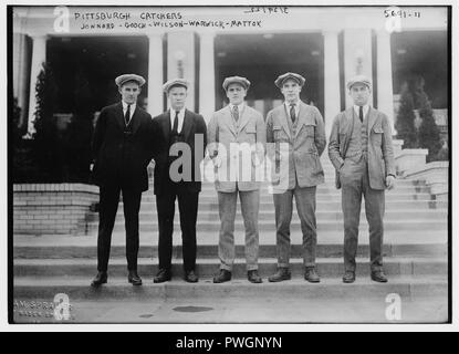 Bubber Jonnard, Johnny Gooch, Samuel 'Mike' Wilson, Firmin 'loi' Warwick, Jim Mattox, Pittsburgh NL (baseball) Banque D'Images