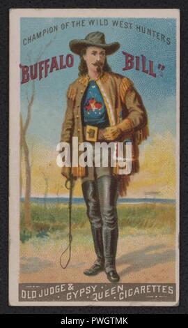 Buffalo Bill, champion de l'ouest sauvage hunters vieux juge & Reine gitane les cigarettes. Banque D'Images