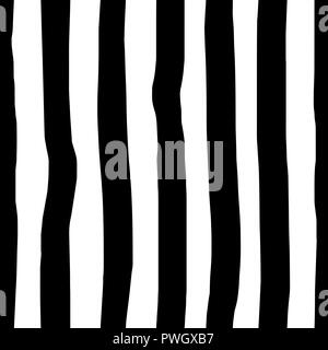 Seamless abstract pattern. Bandes verticales noires irrégulières sur fond blanc. Arrière-plan pour le papier peint et l'emballage cadeau. Illustration de Vecteur