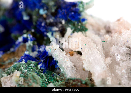 Zebra l'azurite Malachite d'Australie le spécimen minéral Banque D'Images