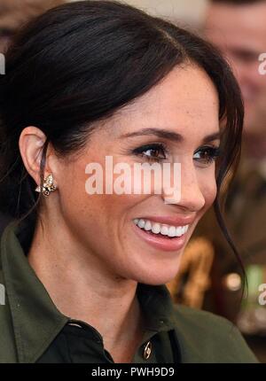 La Duchesse de Sussex participe à une réception organisée par le gouverneur général à l'Admiralty House de Sydney sur le premier jour de la visite du couple royal à l'Australie. Banque D'Images