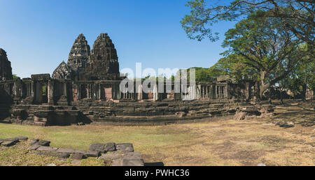 Grand angle de prasat hin phimai korat l'un des plus populaires voyage historique à nakornratchasima envoyés au nord-est de la Thaïlande Banque D'Images