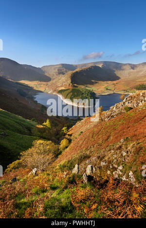 Vue depuis l'ancienne route cadavre vers l'Haweswater Mardale Rigg et Riggingdale dans Cumbria Lake District Banque D'Images