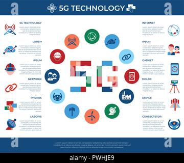 Vecteur de la technologie numérique mobile simple icons set collection style télévision infographie Illustration de Vecteur