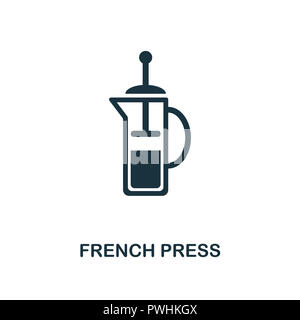 L'icône de la presse française. Style de design premium collection coffe shop. UX et l'interface utilisateur. Un français parfait Pixel appuyez sur l'icône. Pour la conception web, applications, logiciels, printi Banque D'Images