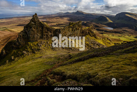Lacets, le Quiraing, Trotternish Ridge, Isle of Skye, Scotland, UK Banque D'Images