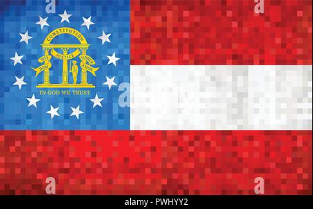 Abstract grunge drapeau de la mosaïque de la Géorgie - l'illustration, le drapeau de l'état de Géorgie Illustration de Vecteur