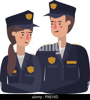 La police de caractère avatar couple Illustration de Vecteur