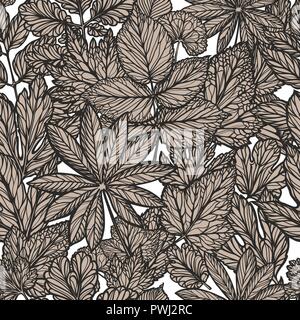 Motif floral, vintage. Feuilles de décoration, nature concept. Vecteur de fond transparent Illustration de Vecteur