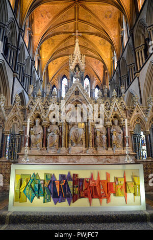 L'autel de la cathédrale de Worcester, Worcester, England, UK Banque D'Images