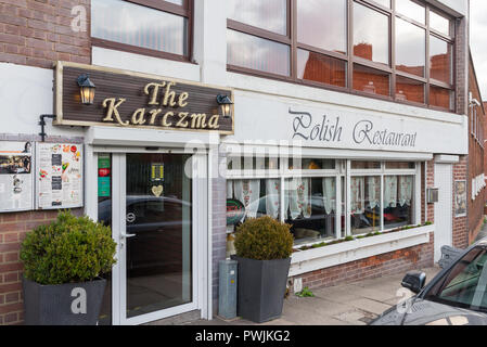 Le Karczma restaurant polonais en Bordesley Street, Digbeth, Birmingham Banque D'Images