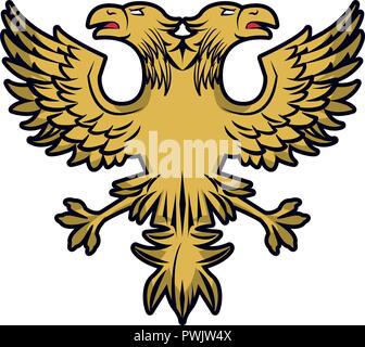 Les aigles d'or de la Russie emblème vector illustration graphic design Illustration de Vecteur