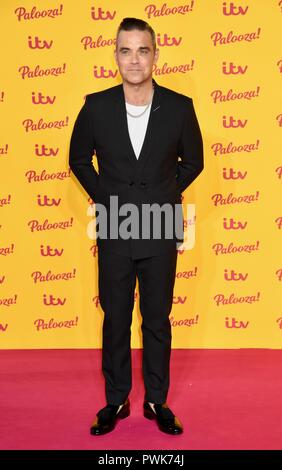 Londres, Royaume-Uni. 16 Oct 2018. Robbie Williams,ITV Palooza, Royal Festival Hall, London.UK Crédit : michael melia/Alamy Live News Banque D'Images