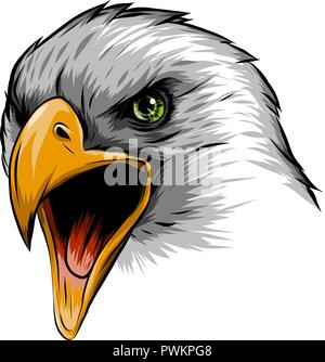 L'illustration a Eagle Head Mascot dans le fond blanc Illustration de Vecteur