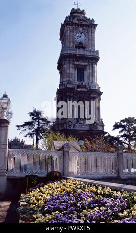 Tour de l'horloge, le Palais de Dolmabahce,Istanbul,Turquie Banque D'Images