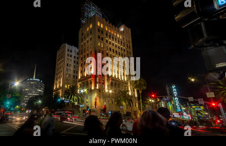 Hollywood & Vine, Hollywood, CA Banque D'Images