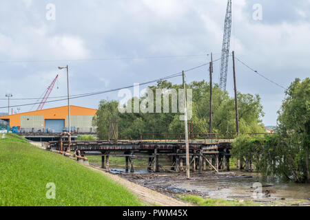 Rivage du fleuve Mississippi dans le quartier Sainte Croix Banque D'Images