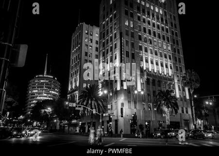 Hollywood & Vine, Hollywood, CA Banque D'Images