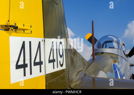 North American P-51 Mustang du nom de Janie. Seconde Guerre mondiale avion de chasse restauré aux plus hauts standards de Maurice Hammond Banque D'Images