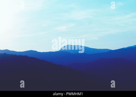 Abstract Blue Mountains silhouette Banque D'Images