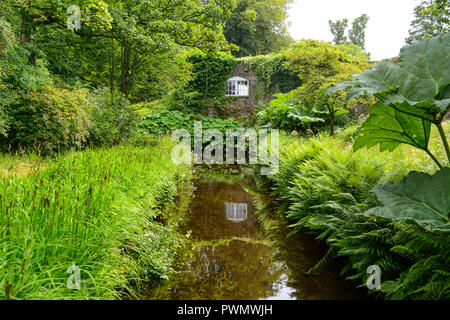 Dans la gravure Geilston jardin clos de Geilston jardin près de la rivière Clyde près de Cardross, Argyll and Bute, Ecosse Banque D'Images