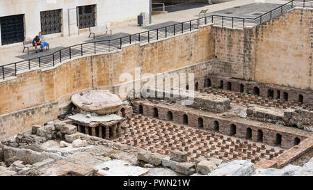 Roman Béryte (bains romains) Ruines du centre-ville de Beyrouth, Liban Banque D'Images