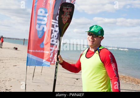 Finition gagnant Paddle board Banque D'Images