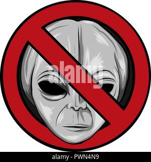 Des signes d'avertissement pour les étrangers. vector illustration face Illustration de Vecteur