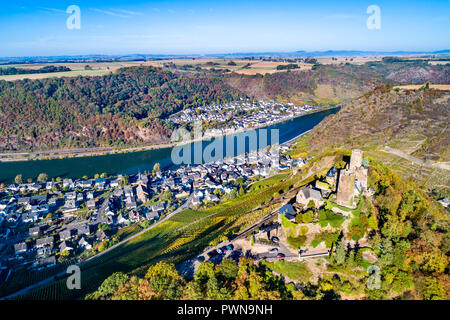 Burg Thurant, un château en ruine la Moselle en Allemagne Banque D'Images